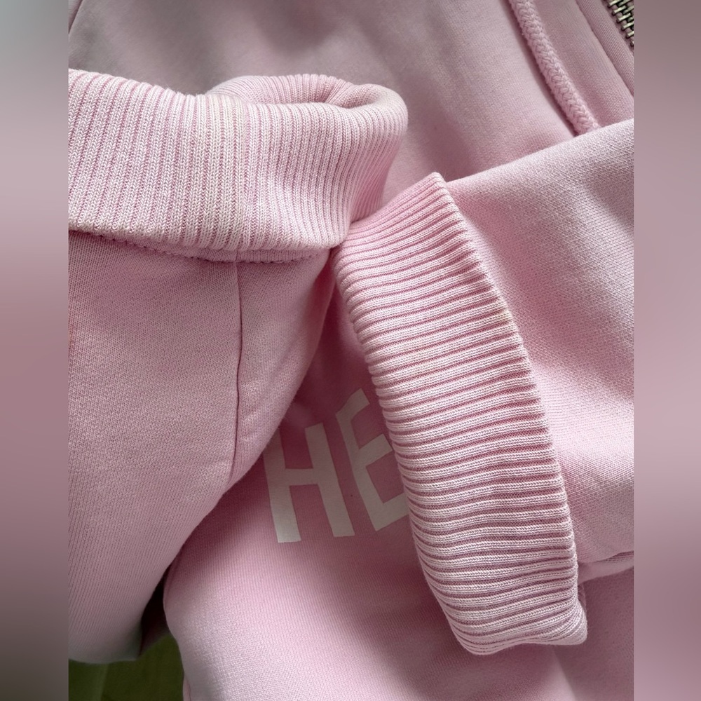 Helmut Lang Pink Shayne Oliver Campaign Print Zip Hoodie sweatshirt - Picture 10 of 13